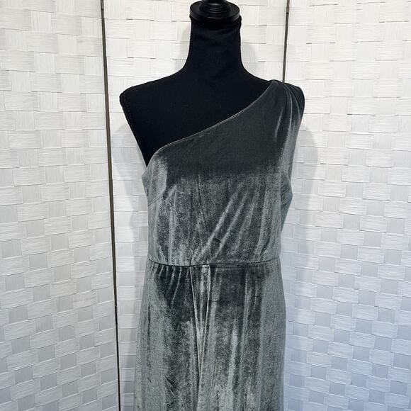 Baltic Born Velvet Tatiana One Shoulder Maxi Dress Eucalyptus Womens XL New